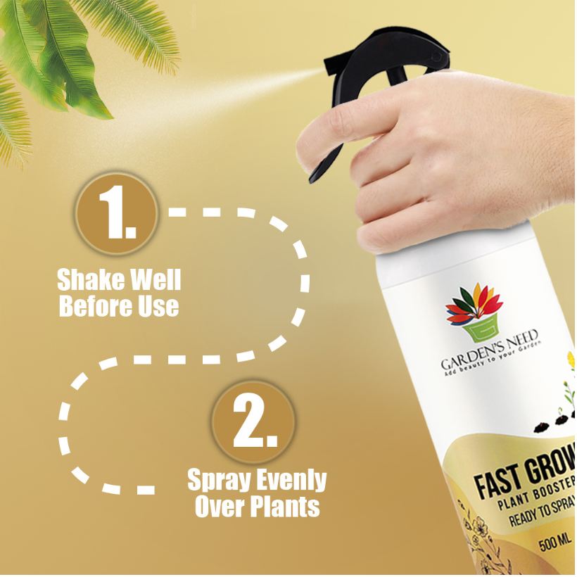 GARDEN'S NEED Fast Grow Plant Booster Spray - Ready to Use, 500ml