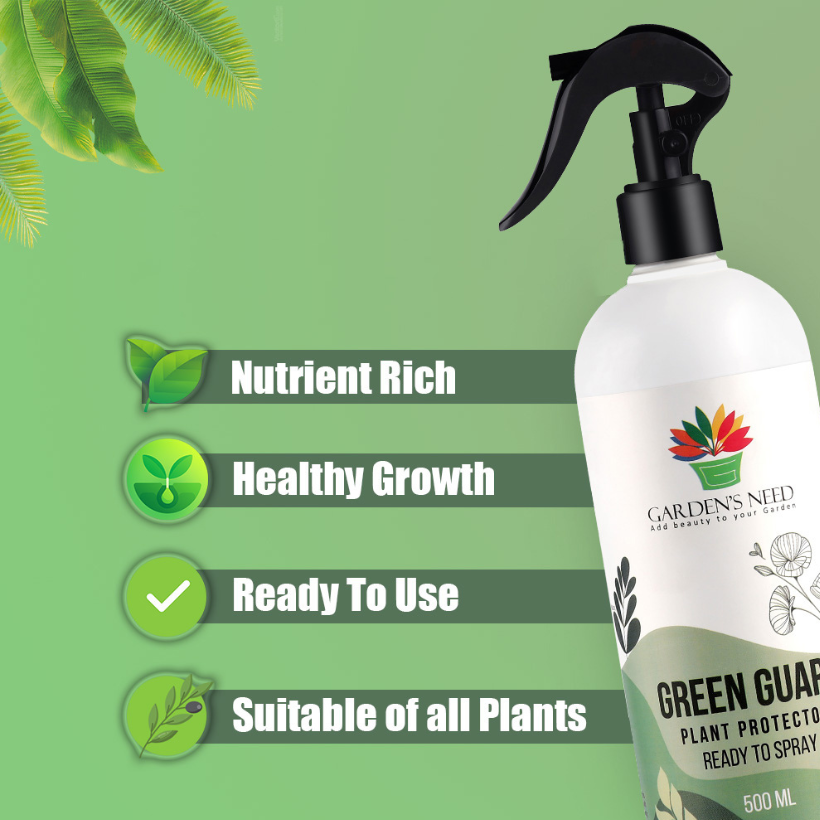 Garden's Need Green Guard Plant Protector Spray - Ready to Use, 500ml