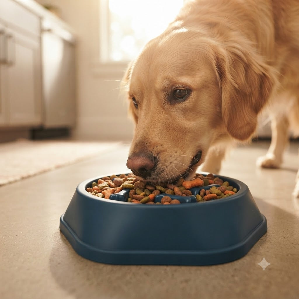 Slow Feeder Dog & Cat Bowl – 9 Inch Anti-Choking Puzzle Bowl for Fast Eaters