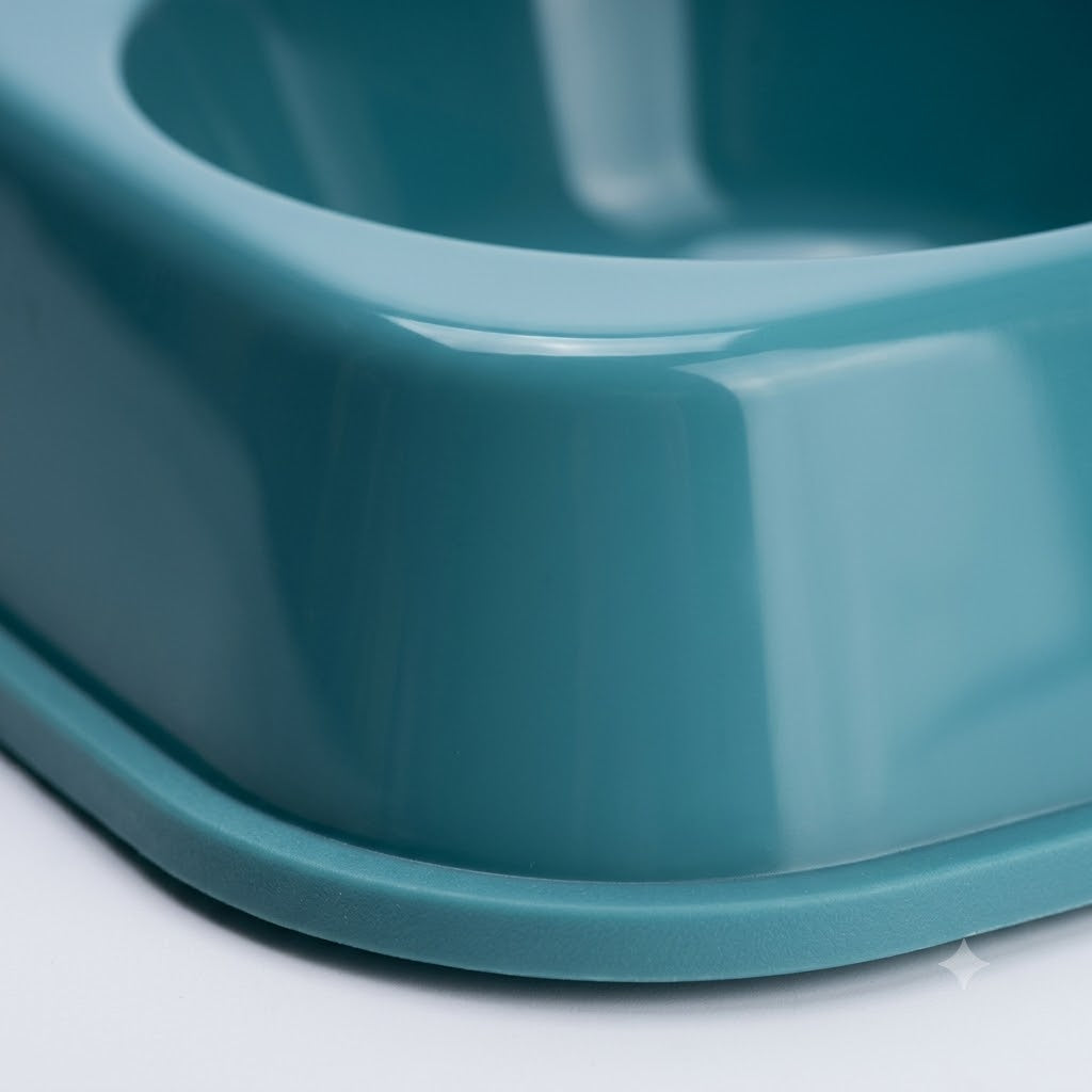 Square Pet Bowl Set, 6-Inch (Pack of 2) – Anti-Slip Food & Water Feeder for Cats & Small Dogs