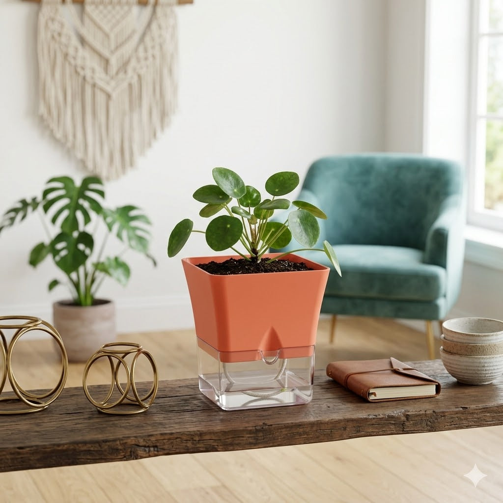 Austin 5-Inch Square Plant Pots Set of 2
