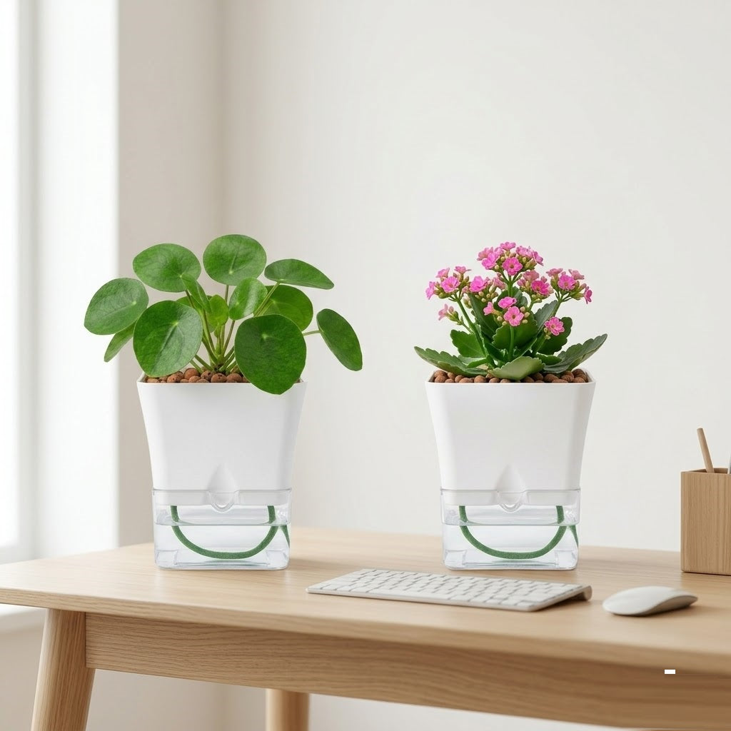 Austin 5-Inch Square Plant Pots Set of 2