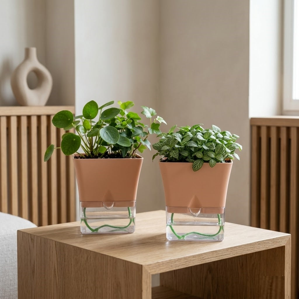 Austin 5-Inch Square Plant Pots Set of 2