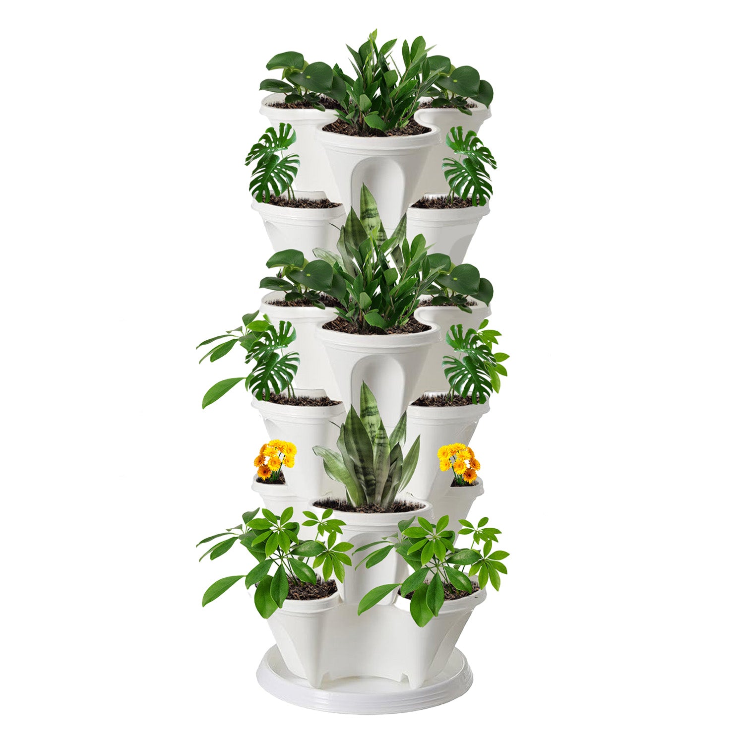 Stack A Pot Hanging Planters 7 Piece Space Saving Design